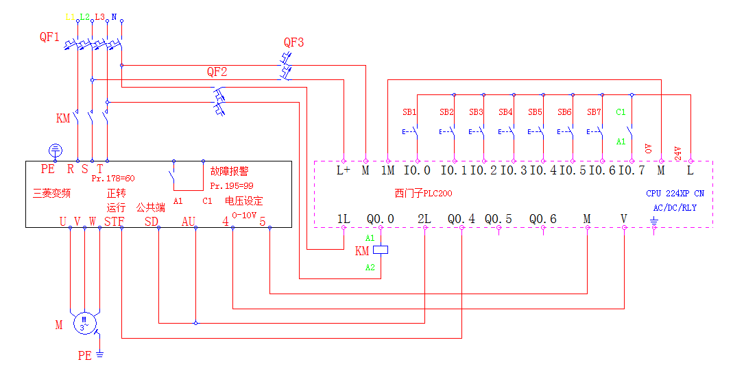 PLC控制的自动化化学反应器电路_plc控制反应炉系统